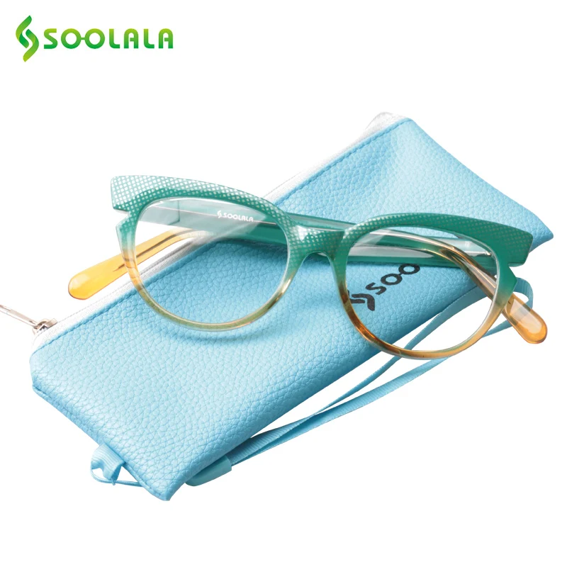 

SOOLALA Hit Color Cat Eye Reading Glasses Women Optic Eyeglasses Frame Presbyopia Reader Reading Glasses with Diopter 0.5 to 4.0