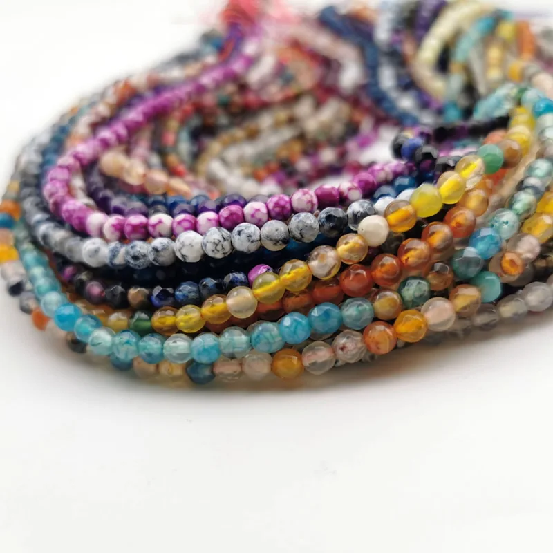 Оптовая продажа огранка лица 4 мм фиолетовые красные желтые черные разноцветные