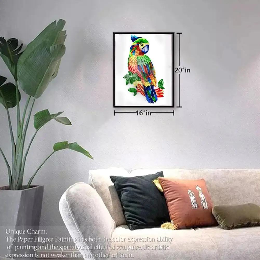 Набор для рисования сделай сам бумажная самодельная вышивка с рисунком попугая