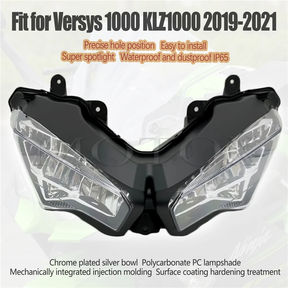 

Motorcycle Front Headlight Headlamp Assembly Head Lamp Light Fit For Versys 1000 KLZ 2019 2020 2021 KLZ1000 Versys1000