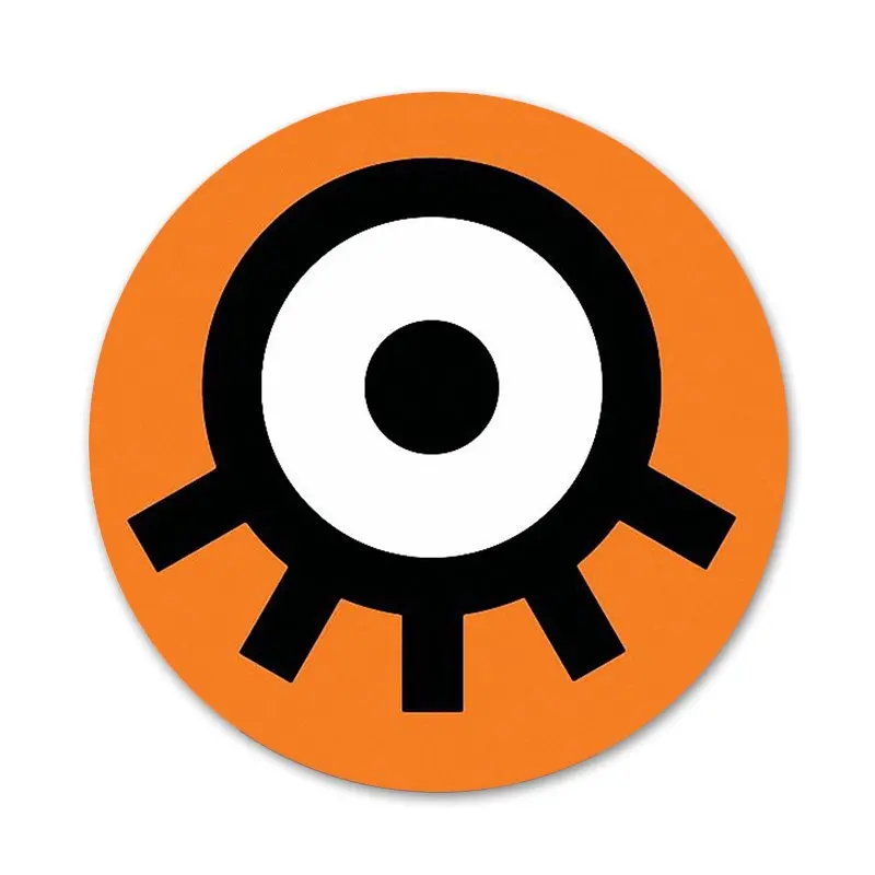 Заводные оранжевые значки 58 мм украшения броши металлические для одежды