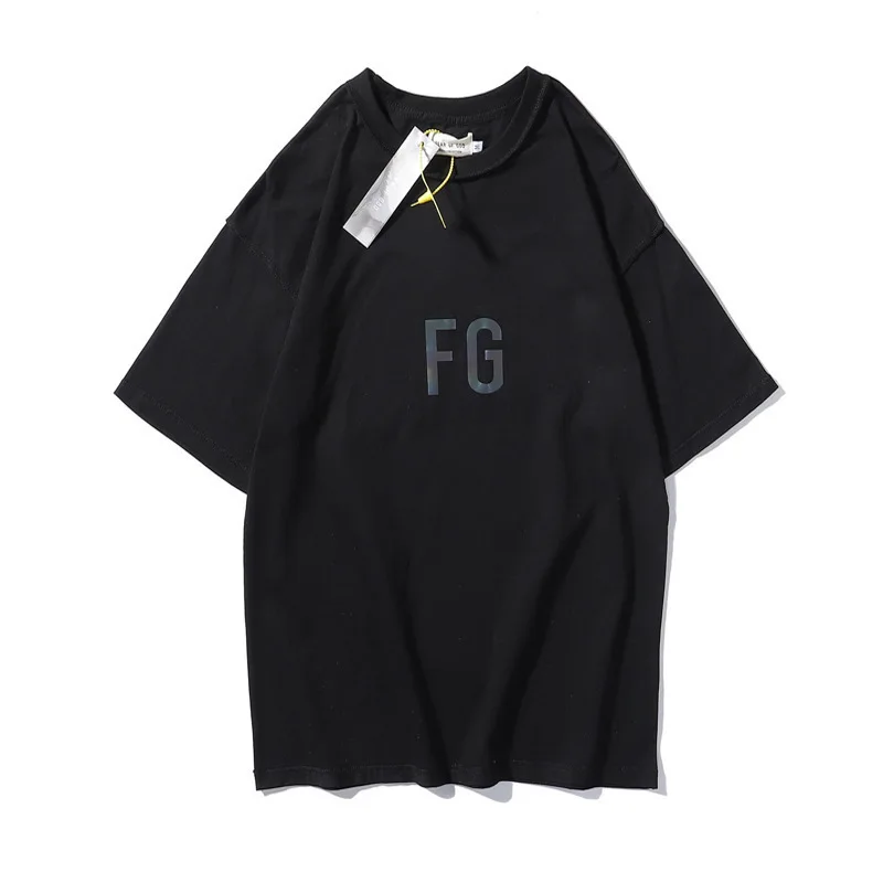 

Streetwear 3M Reflective FOG Essentials T shirts Men Women Tee Hiphop Kanye West FOG T-Shirts tshirt Summer Cotton Hip-Hop