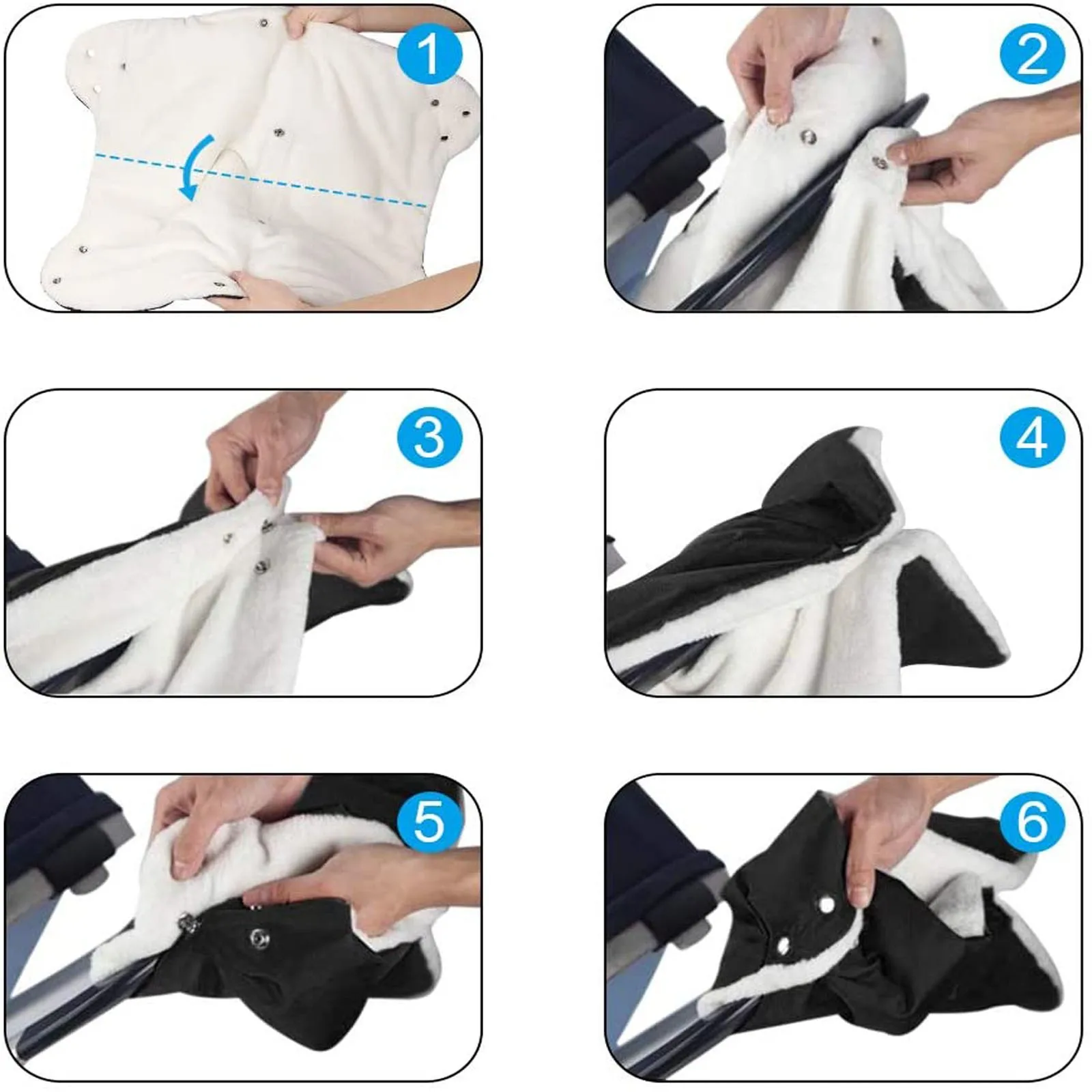 

winter warm stroller gloves baby rider Fleece Hand Warmers Waterproof Windproof Antifreeze Baby wool Trolley Gloves