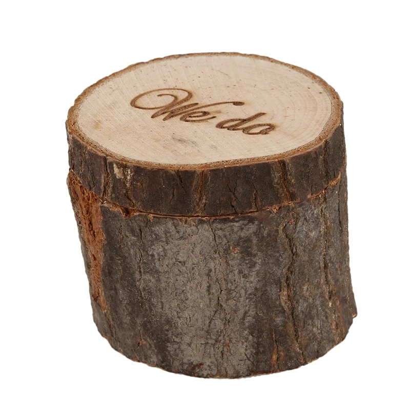 

Wedding Ring Box,Wedding Ring Bearer,Rustic Ring Box,Wooden Printed We Do
