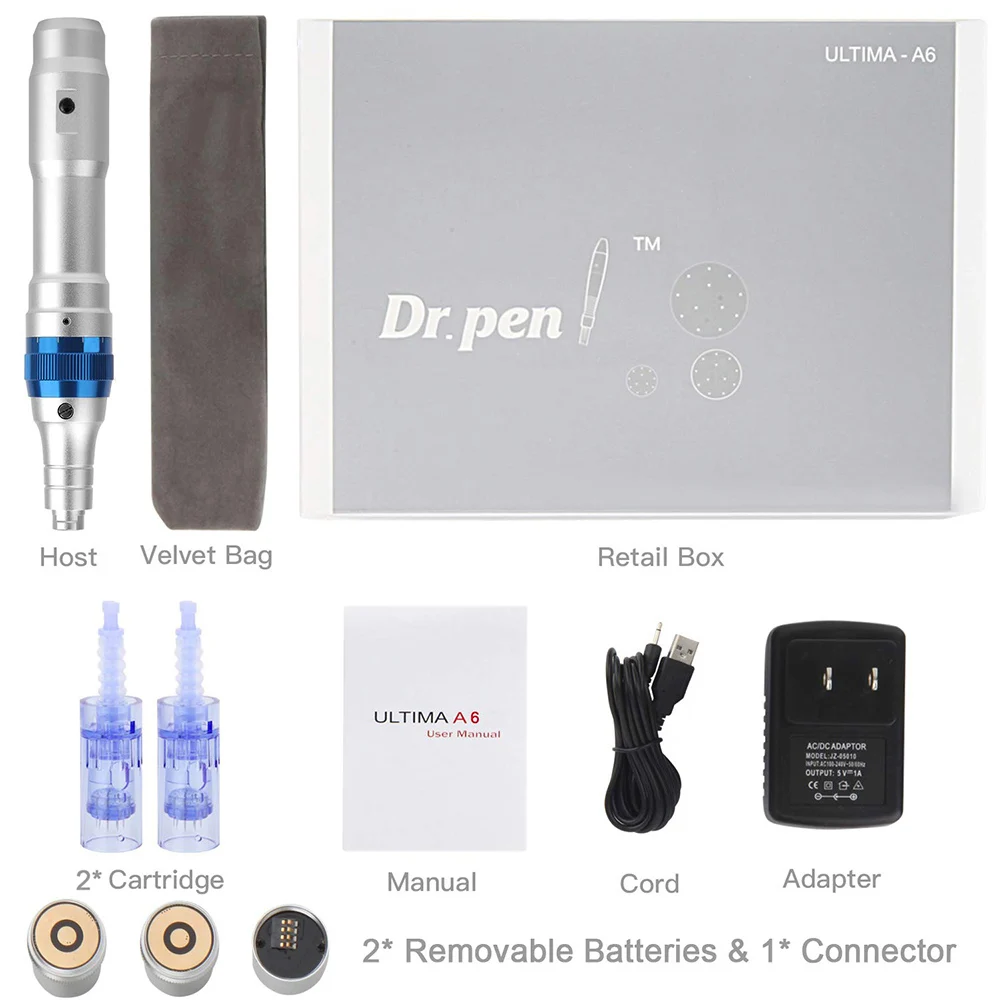 Профессиональная ручка Dr Pen A6 беспроводной электрический набор инструментов для