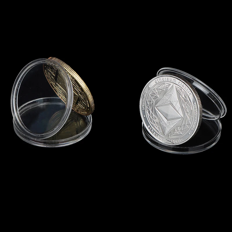 Золотая/серебряная монета эфириума виртуальная памятная коллекция искусства