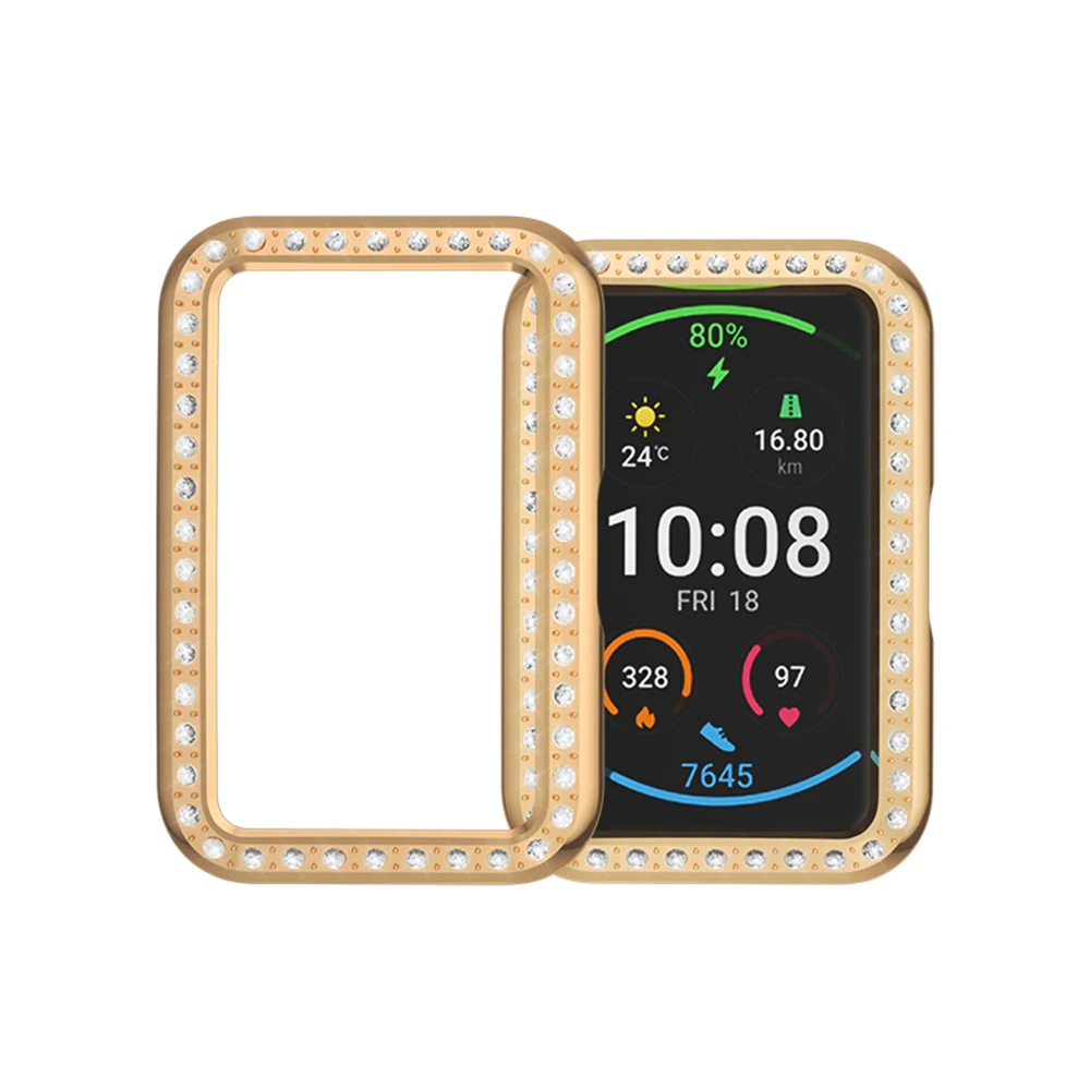 1Pc Diamond Bumper Protective Case For Huawei Watch Fit Watch Cover Shiny Protector Edge Frame Smartwatch Accessories Dropship