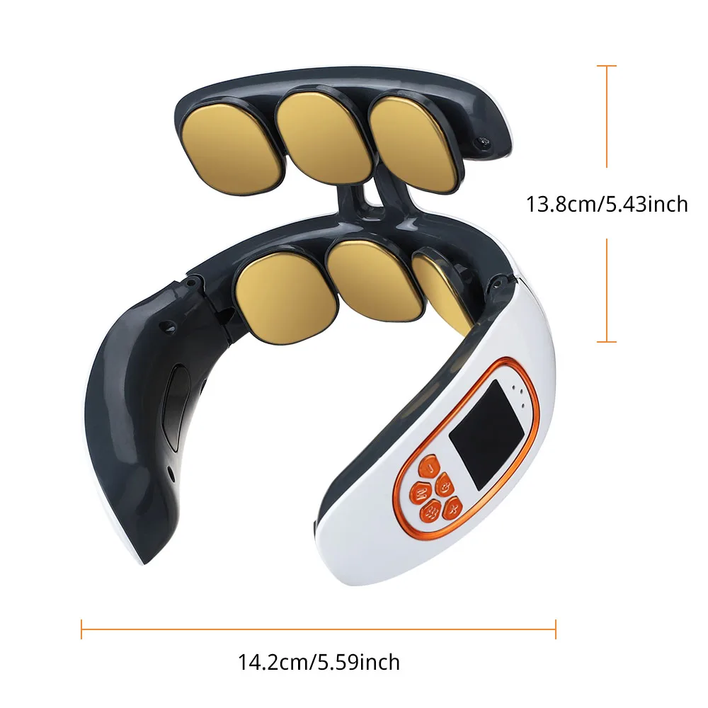 

Neck Massager Micro-current Smart EMS Pulse USB Cervical Traction Therapy Massage Stimulator Health Care Relaxation Pain Relief