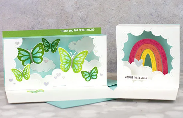 Прозрачные штампы и в виде бабочки радуги для скрапбукинга своими