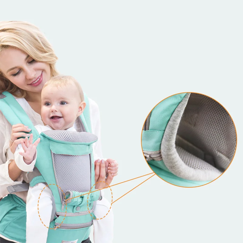 

Ergonomic Baby Carrier Infant Waist Belt Kids Hipseat Sling Front Facing Kangaroo Ventilated Wrap Carrier For Baby Travel 0-36M