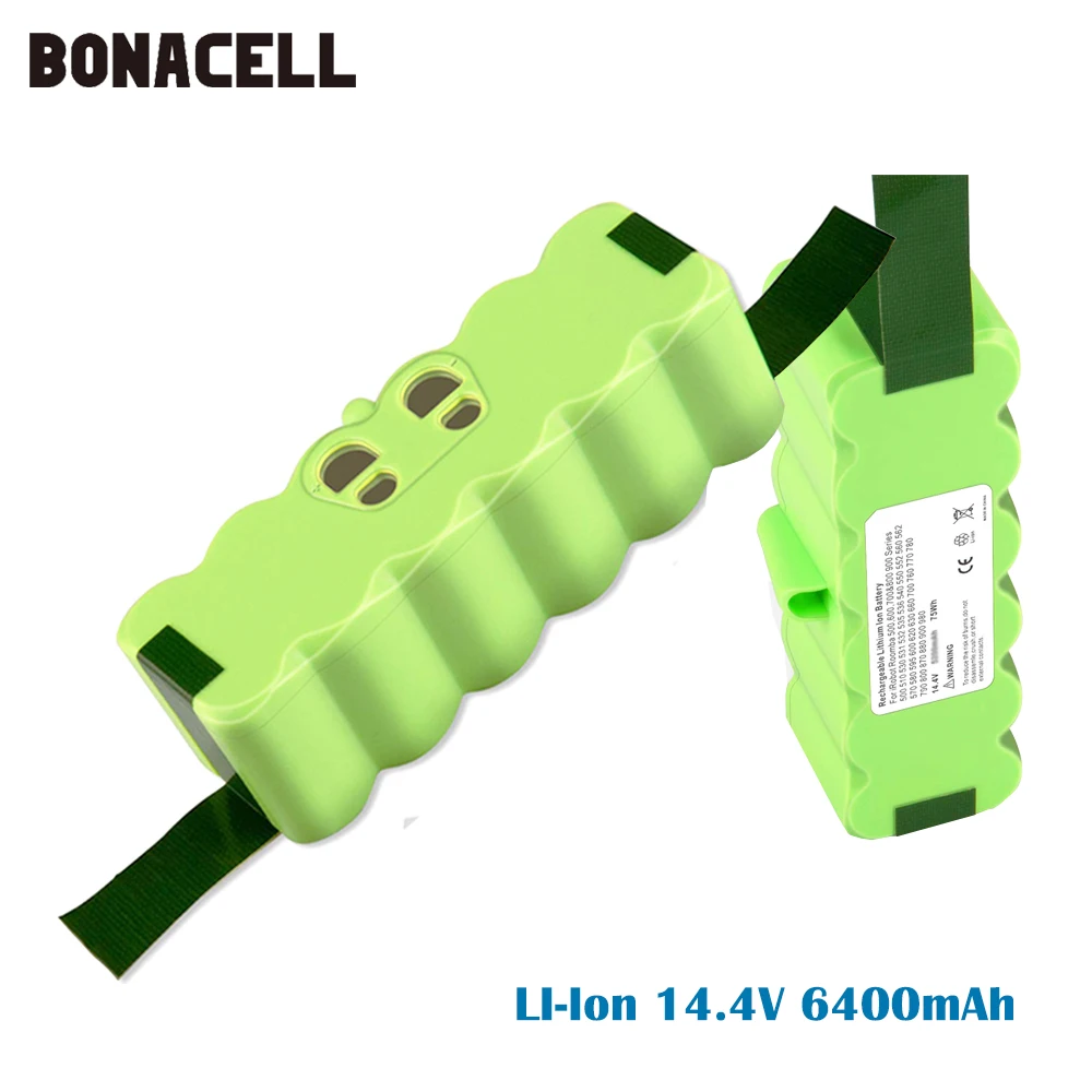 

6.4Ah 14.4V Li-ion Battery for iRobot Roomba 500 600 700 800 Series 530 560 580 620 630 650 760 770 780 790 870 880 scooba L50