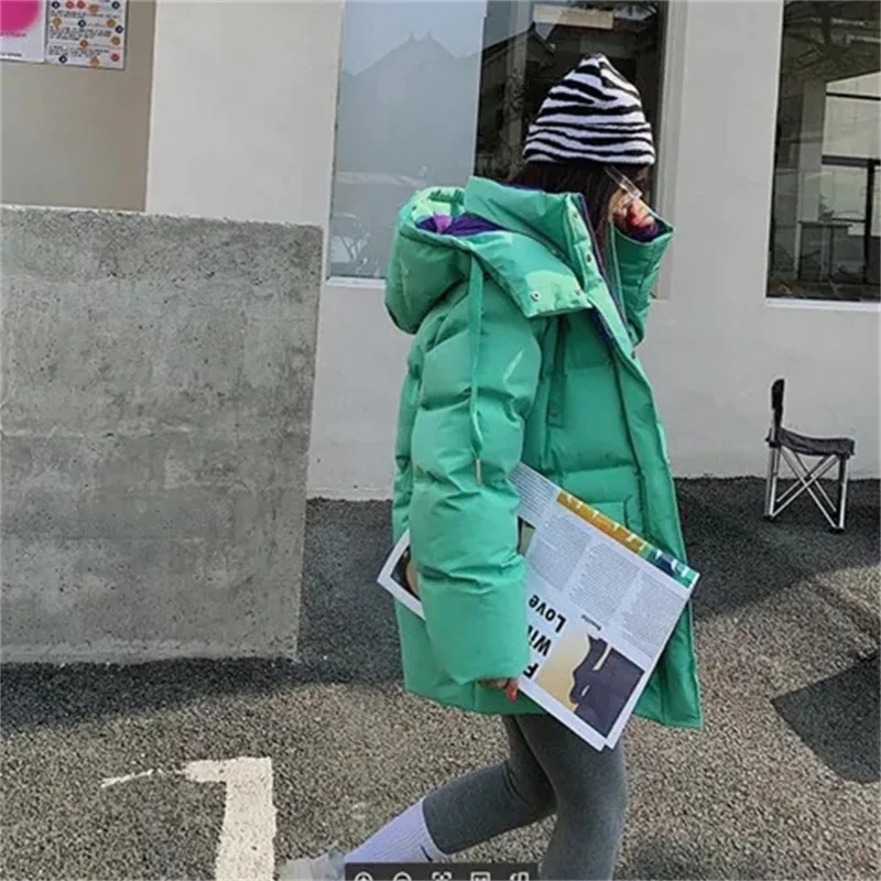 Down Padded Jacket Cotton Clothes 2021 New Female Mid-length Big Fur Collar Niche Tooling To Overcome Winter Small Students M174