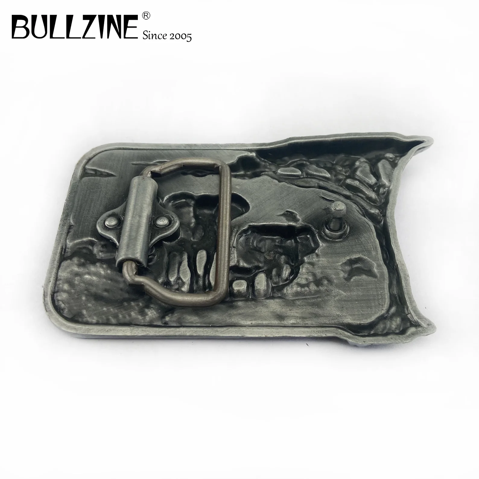 В Bullzine слон пряжки ремня с оловянной отделкой FP-03252 длительное хранение | Дом и сад