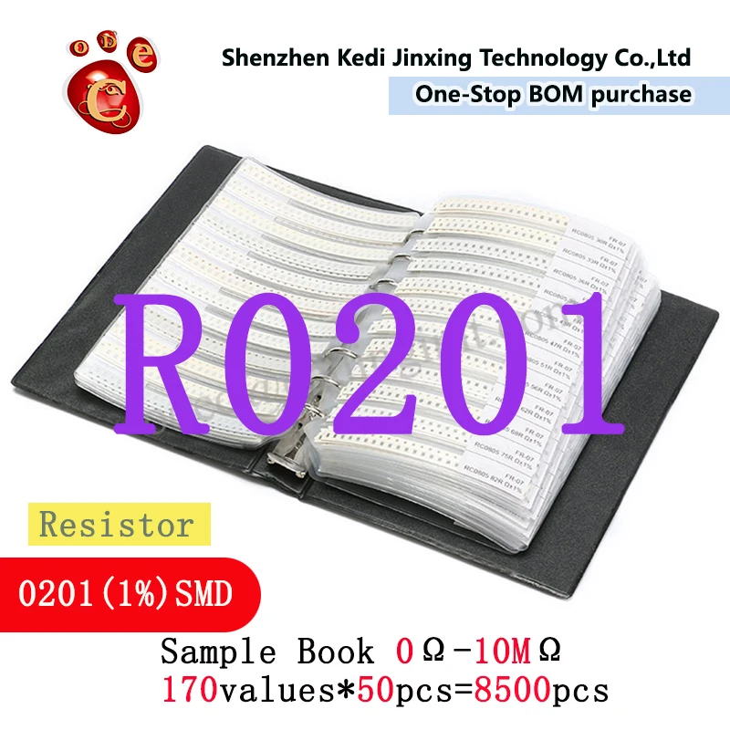 SMD-конденсатор образец резистора Book 50or2 5 шт./значения 0201 0402 0603 0805 0R ~ 10 м 1206 пФ 2 мкФ |