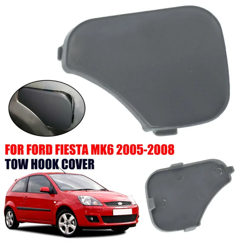 For FORD FIESTA MK6 2005-2008 Car Front Bumper Tow Hook Cover Cap 1375861 / 6S6117A989AA