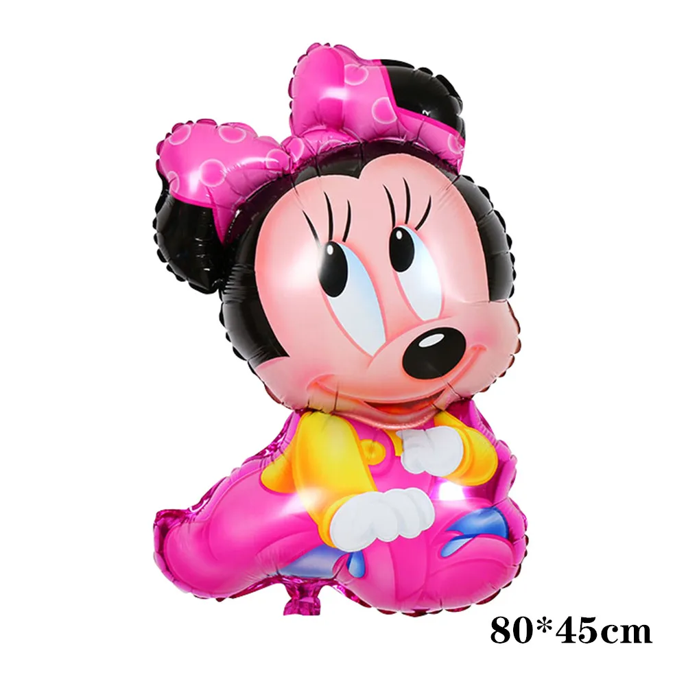 Cute Minnie 1 шт. 116*64 см большая подставка Микки и Минни Маус Фольга воздушные шары, Классические игрушки надувной воздушный шар с гелием на день рождения воздушные шары вечерние поставки - Цвет: Cute Minnie