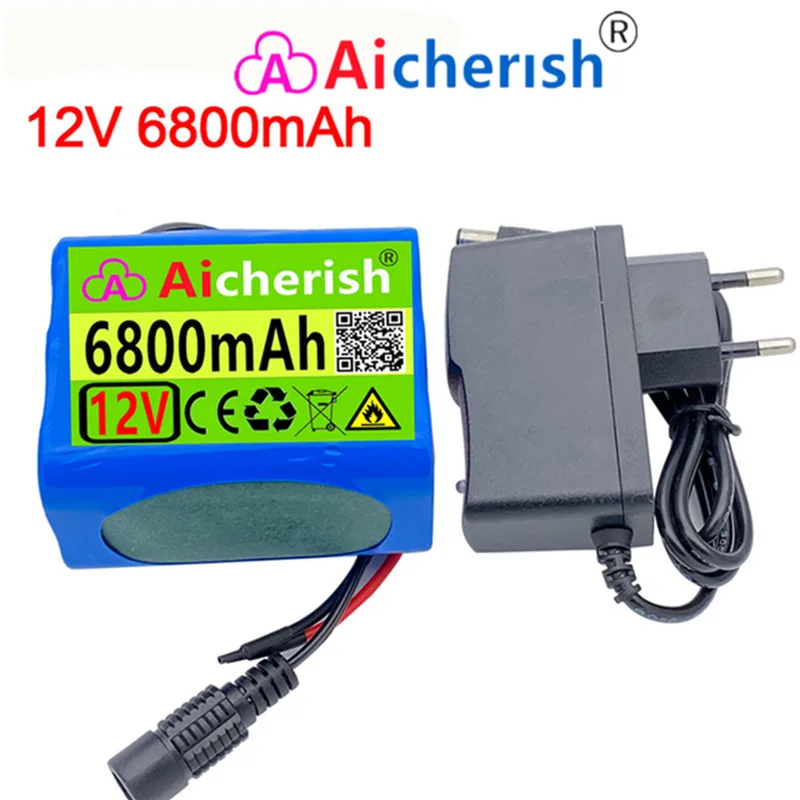 

With 12.6V Charger 12V 6800Mah 6.8Ah Rechargeable Li-ion Battery 18650 BMS Lithium Batteries Packs Protection Board