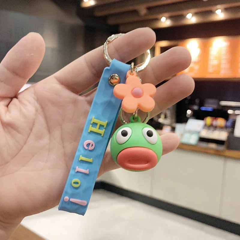 

Korean Cute Chicken Monkey Lovers Keychains Yellow Chicken Car Keyrings Fine Cartoon Doll Crown Monkey Key Chain Birthday Gift