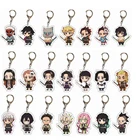 Оптовая продажа Аниме демон Slayer Kimetsu No Yaiba брелок мультяшный рисунок акриловый кулон брелок ювелирные изделия аксессуары