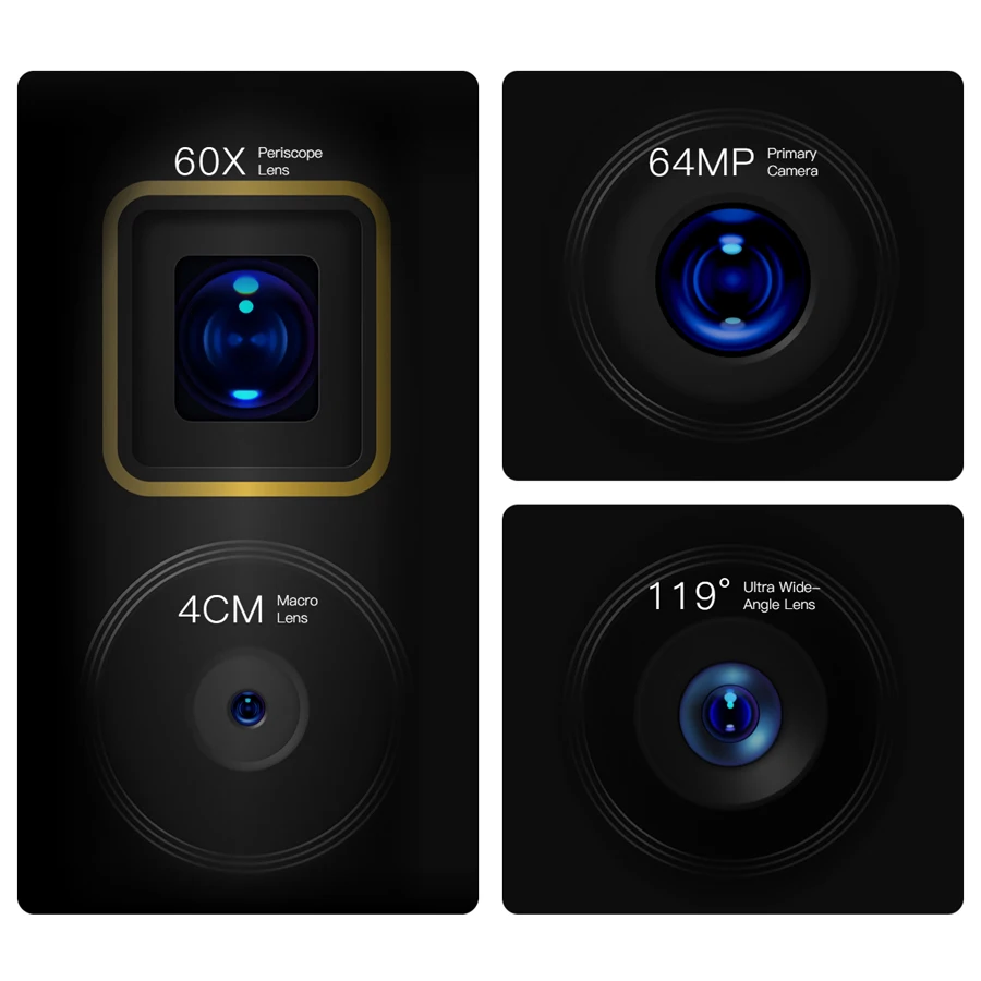 Realme X3 RMX2086 NFC 6 'Ǝ/12 Гб 128/256 ГБ 64MP Snapdragon 855 + 64 Мп 60X суперзум 4200 мА/ч 30W Дротика
