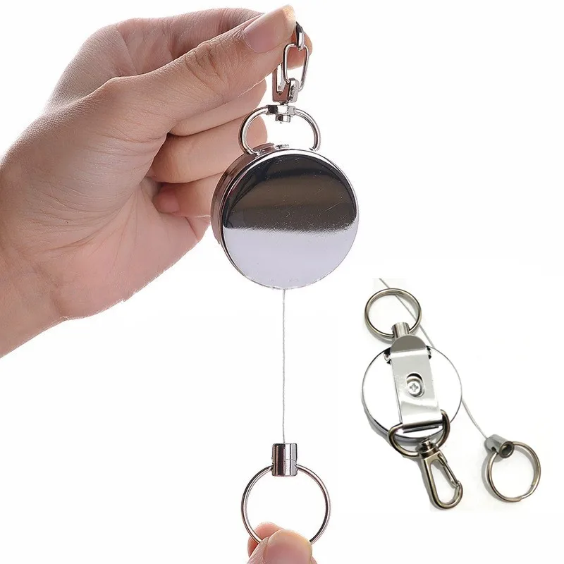 Цепочка для ключей из стальной проволоки полностью металлическая стальная