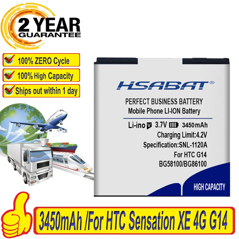 3450 мАч BG58100 BG86100 батарея для HTC G14 G17 G18 G21 G22 Радар 4G S610d Sensation XE Z710e Z710T Z715E | Мобильные