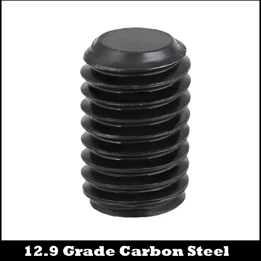 

M3 M3*2/3/4/5/6/8/10/12mm 12.9 Grade Carbon Steel Grub Allen Head Inner Hex Hexagonal Socket Set Screw With Flat Point