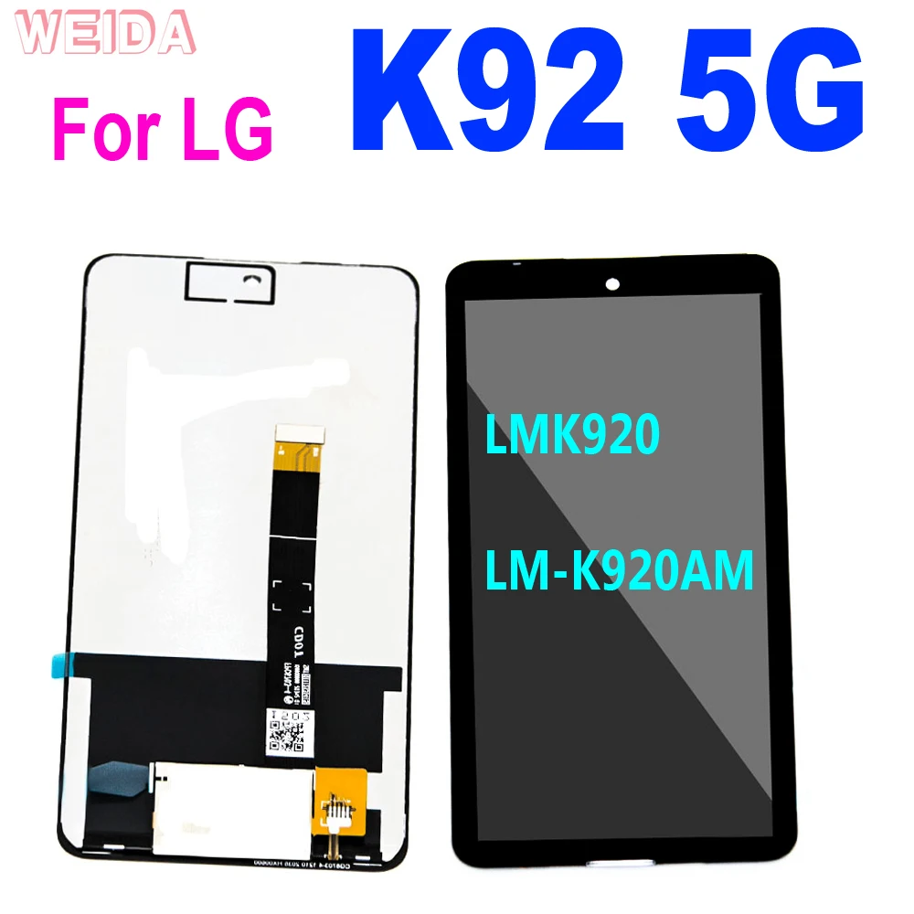 

6.7'' Original For LG K92 5G LCD Display LM-K920AM LMK920 Touch Screen Panel Digitizer Assembly with frame For LG K92 LCD Screen