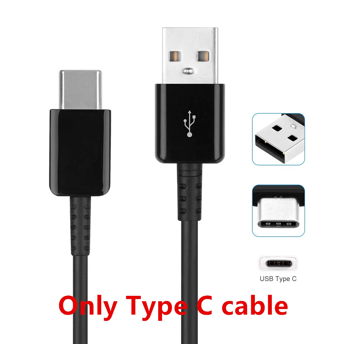 only TYPE C cable Быстрая зарядка 3,0 18 Вт QC 3,0 4,0 для Xiao mi Xio mi A1 A2 8 Lite 9 se красный mi 5A 6A 4A 4X S2 5 Plus Note 6 7 Pro 9V зарядный кабель - Тип штекера: only TYPE C cable
