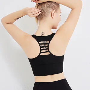 Women's Cloth Sports Top Beauty Back Sports Solid Color Women's Fitness Crop Top Bra Healthy Yoga Underwear Top Women 10 item image