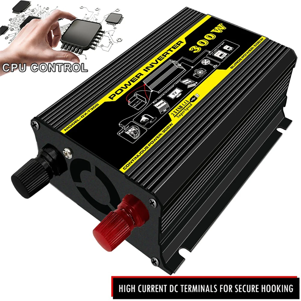 VicTsing 300W Car Power Inverter Converter DC 12V to AC 110V 220V Portable Car Adapter Power Inverter Adapter with Dual USB Port