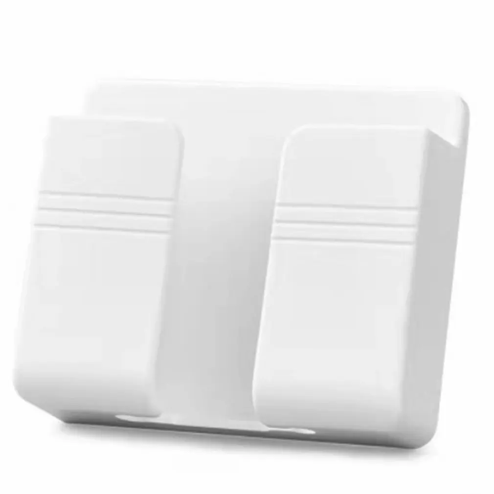 practical wall mount stand phone holder socket phone charging holder bracket shelf wall mounted organizer storage box free global shipping