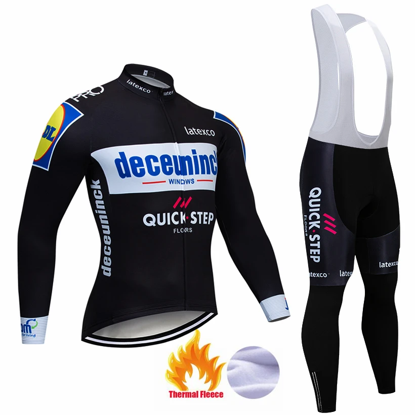 

2021 Pro Team QUICK STEP Cycling Jersey Belgium Bike Clothing Mens Winter Thermal Fleece Bicycle Clothes Cycling Wear
