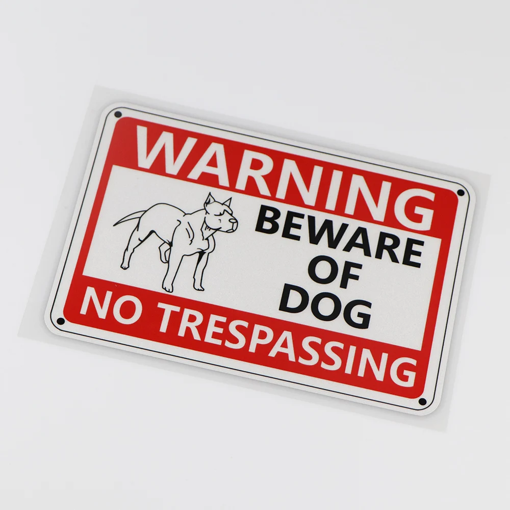 

Car Styling BEWARE OF DOG Warning Bulldog NO TRESPASSING Phone Laptop Decorate Sticker Decals