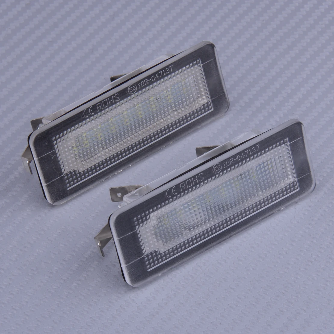 

DWCX 2Pcs 12V ABS Car License Plate Number Light Lamp Fit For Benz Smart Fortwo Coupe Convertible W450 W451 2007 6000K
