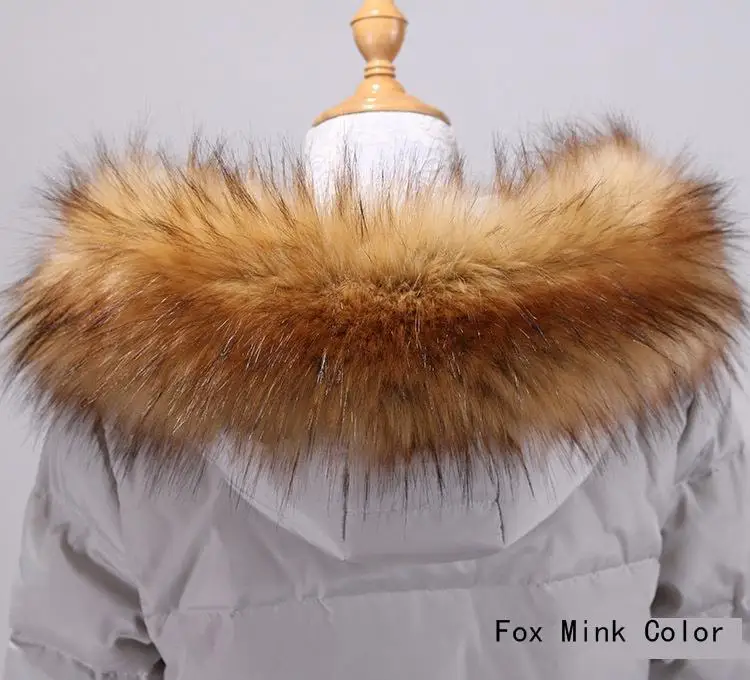 Шарф из кожи и меха имитирующий енота лисы милый зимний шарф для волос Джокер