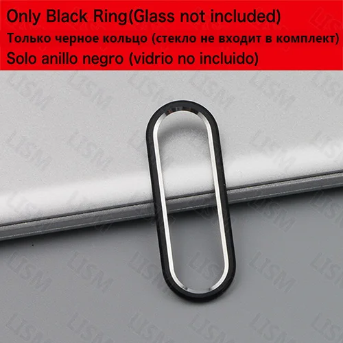 Only Black Ring Для задней камеры Xiao mi 9 mi 9 SE Red mi Note 8/7/Pro Алюминиевый чехол с металлическим кольцом для защиты экрана или с задней стеклянной пленкой для объектива - Цвет: Only Black Ring