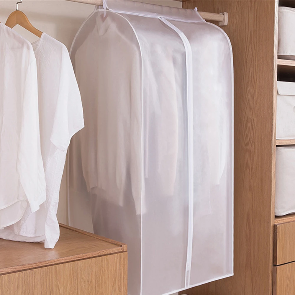 

ADOREHOUSE Hanging Clothes Dust Cover Large Capacity Dress Suit Coat Storage Bag Waterproof Protector Cover Wardrobe Organizer