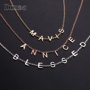 Ожерелье-чокер DOREMI, чокер с именем на заказ, изящные подарки, 6 мм, с буквами, инициалами, женское, 2019
