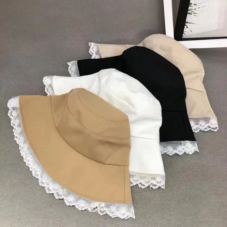 

Sweet Lace Fisherman's Hat Lady Spring And Summer Korean Sunshade Hat Sunscreen Hat Fashion Girl