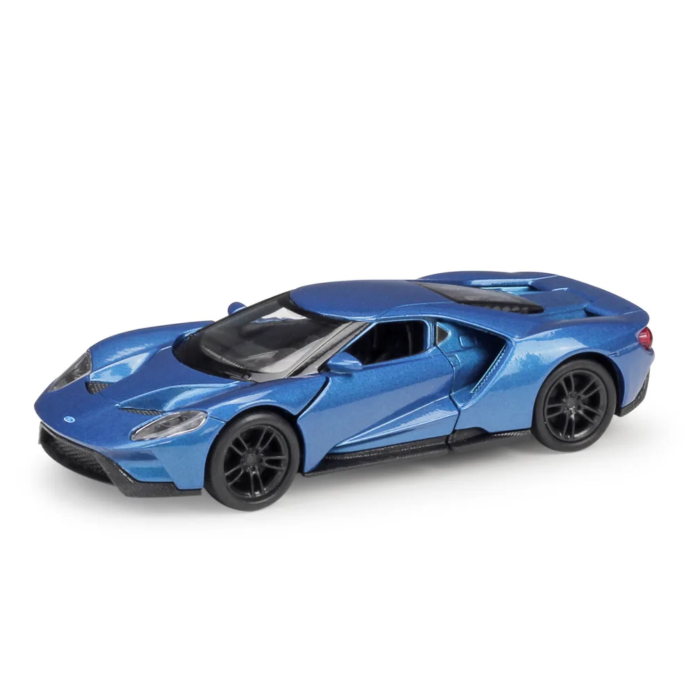 Welly 1:36 оригинальная коробка 2017 Ford GT синяя тянущаяся обратная машина литая модель