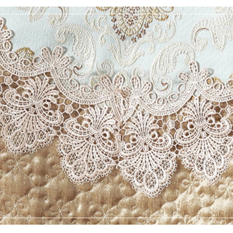 

Seat Cover Chair Cover High Quality Lace Jacquard Fabric Velvet Dining Chair Case Chair Back Cover Non-slip Cushion Home Decor