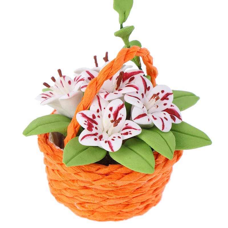 

2022 Mini Potted Plant Flowers Pot Bonsai Model Kids Play Furniture Toy 1:12 Doll House Miniature DollHouse Decor