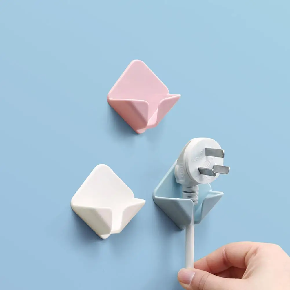 Настенный крючок для хранения 2 шт. держатель розетки и вилки клейкий стеллаж