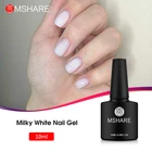MSHARE молочно-белый Гель-лак для ногтей замочить от УФ-гель для дизайна ногтей вылечить с Сушилка для ногтей 10 мл