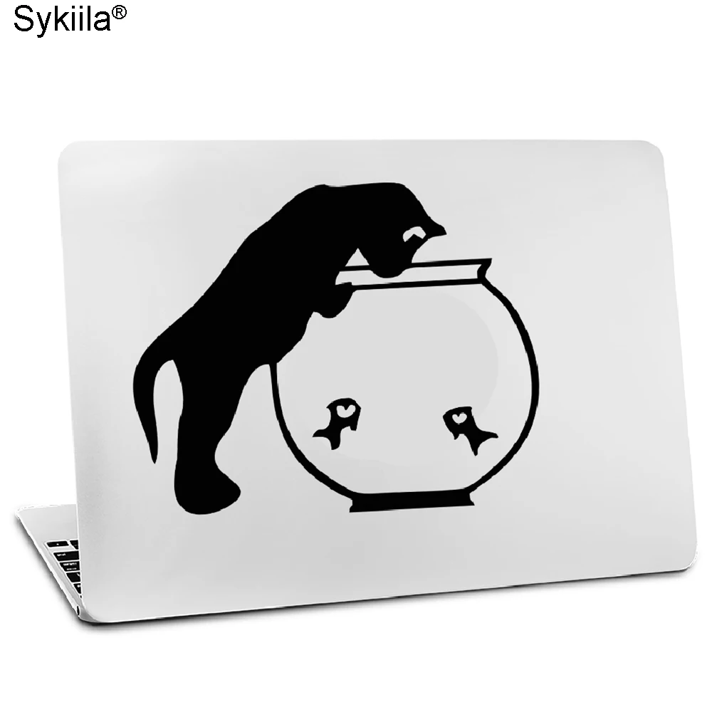 Виниловая наклейка для apple macbook air, 11, 13 дюймов, для Mac Pro, retina, 13, 15, чехол, светящаяся черная наклейка, кошка, обезьяна, волк, сенсорный