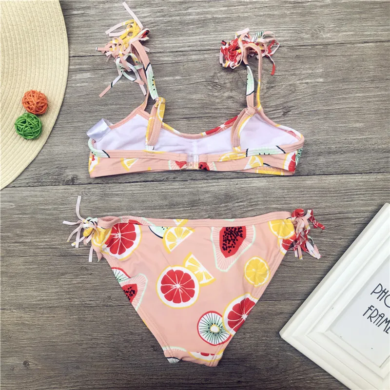 Детское бикини с бахромой и принтом коллекция 2020 года детский купальник для