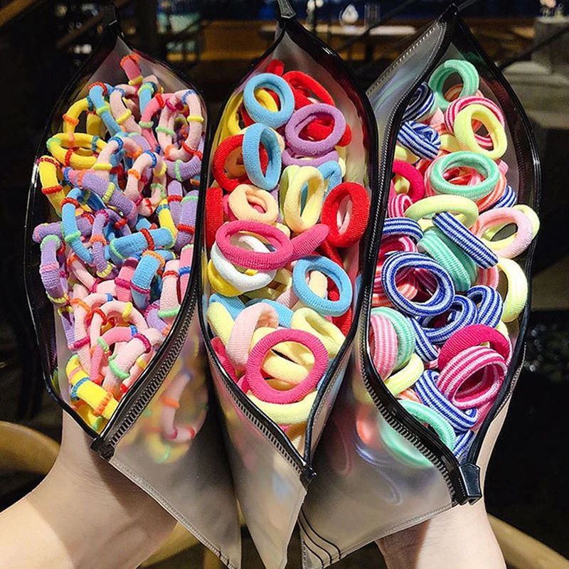 50/100 шт./комплект Детские нейлоновые эластичные резинки для волос| |