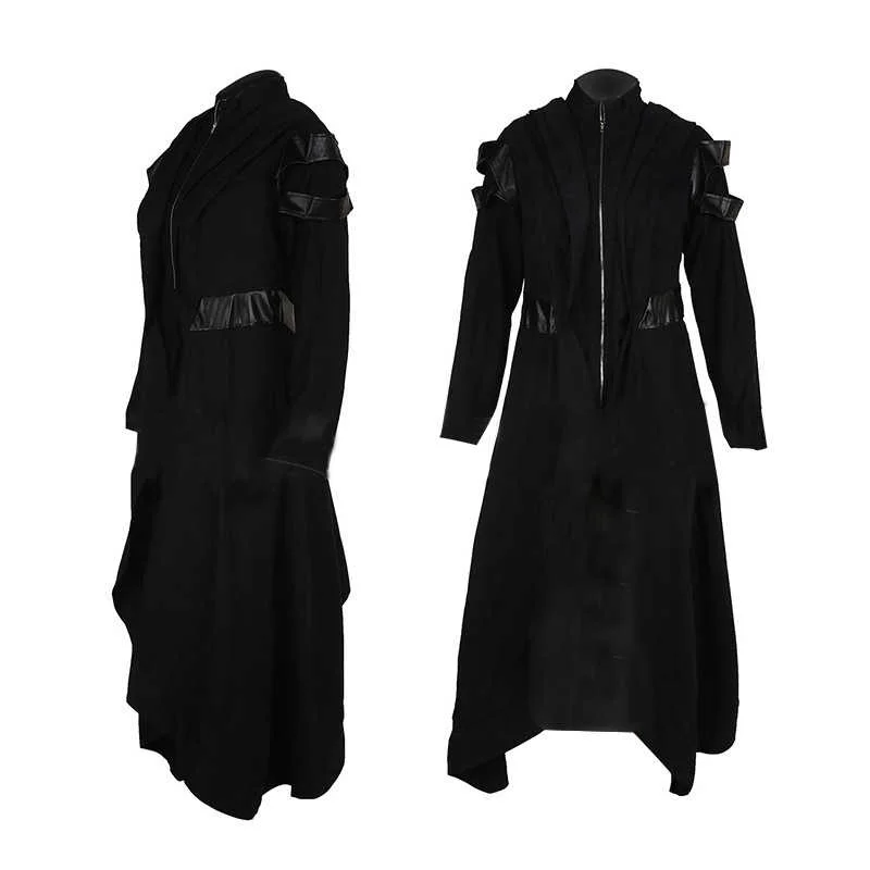 

Gothic hooded cloak adult elf witch wizard carnival halloween cloak robe women men vampire