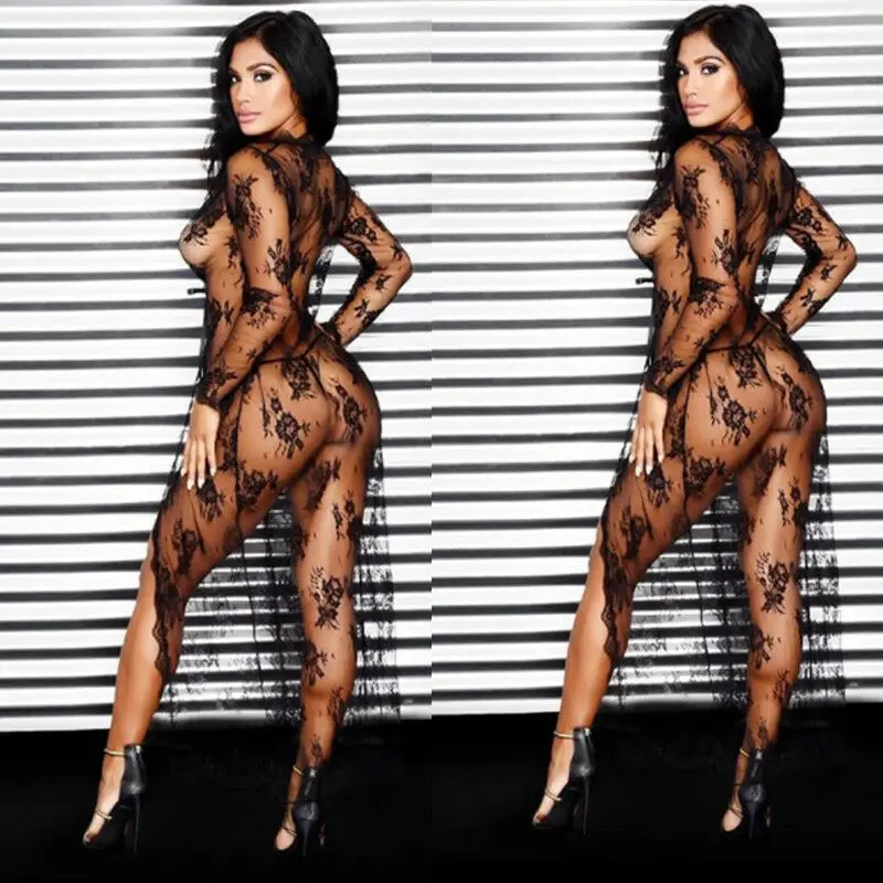 Купальный костюм Meihuida с глубоким V-образным вырезом длинное прозрачное Сетчатое